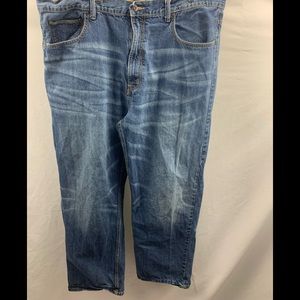 Foundry denim medium was jeans size 44x 32